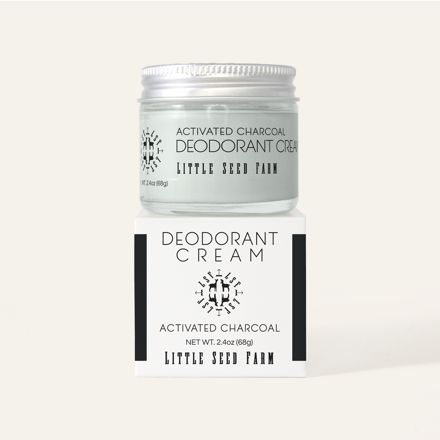 Little Seed Farm Activated Charcoal Deodorant Cream, 2.4 oz