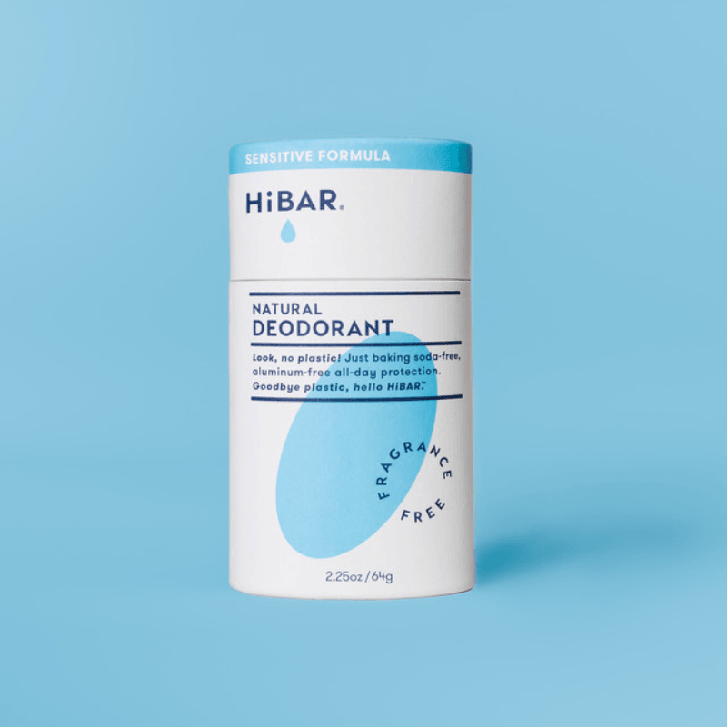 HiBAR Sensitive Fragrance-Free Plastic-Free Deodorant, 2.25 oz