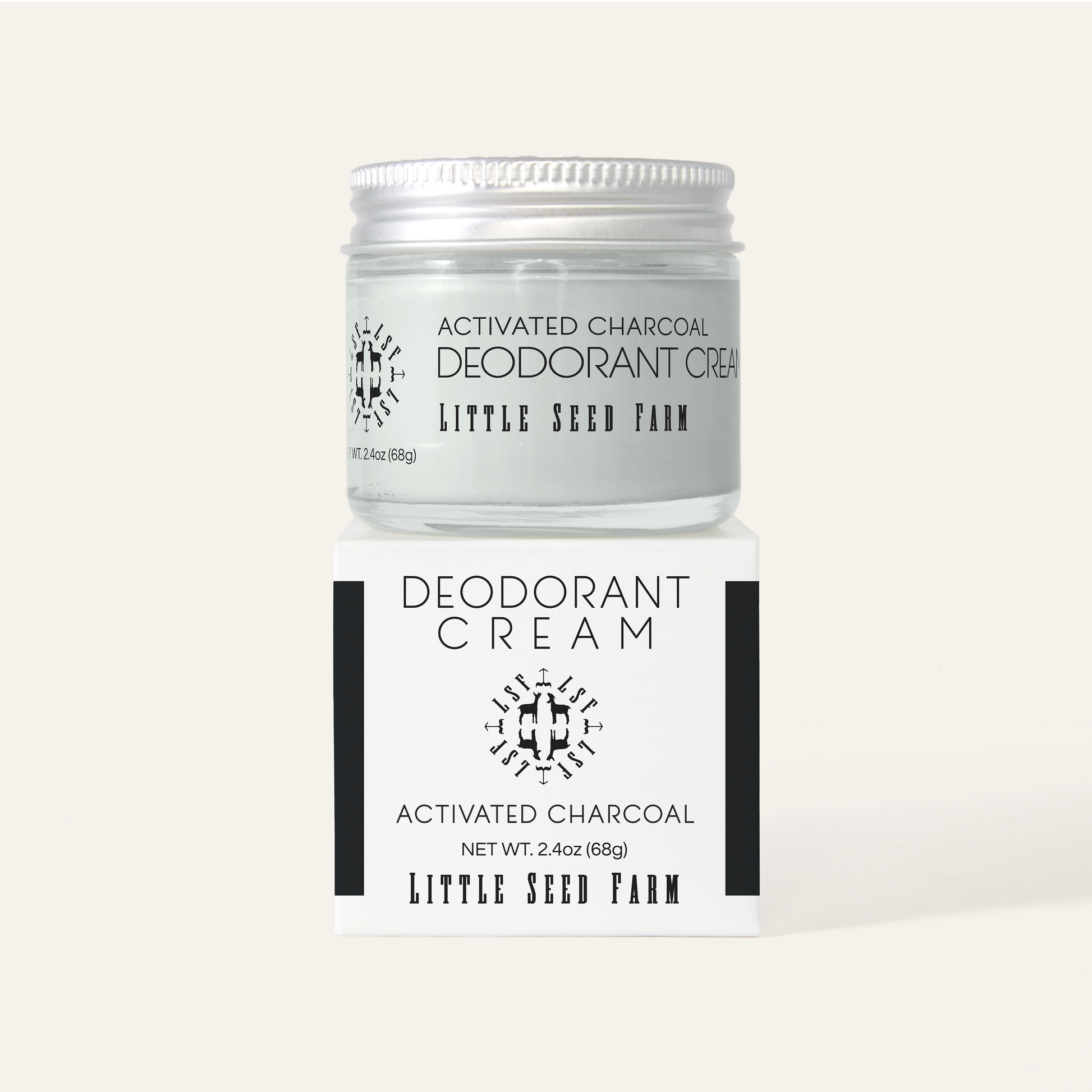 Little Seed Farm Activated Charcoal Deodorant Cream, 2.4 oz