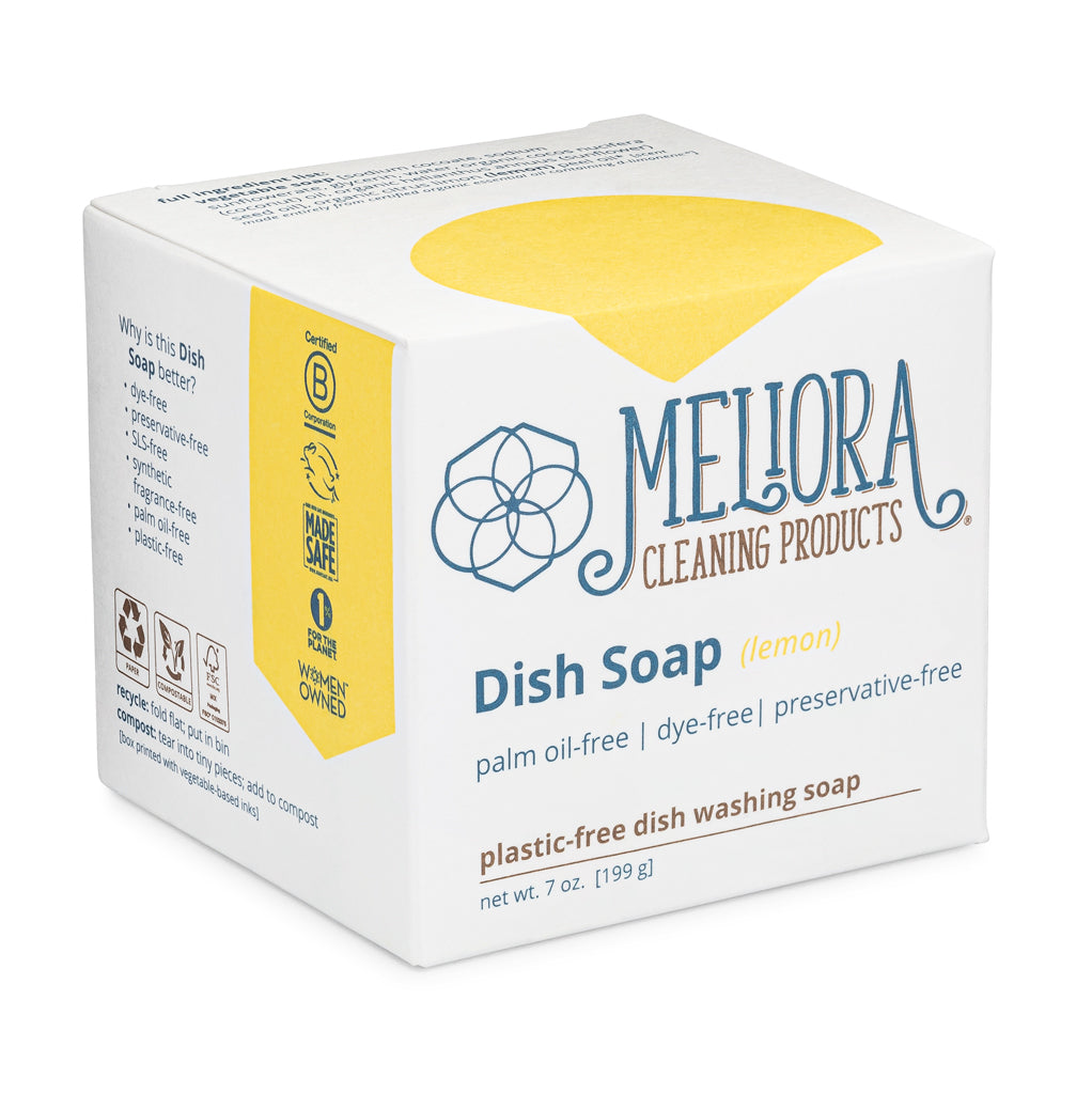 Meliora Plastic-Free Dish Soap Bar, Lemon