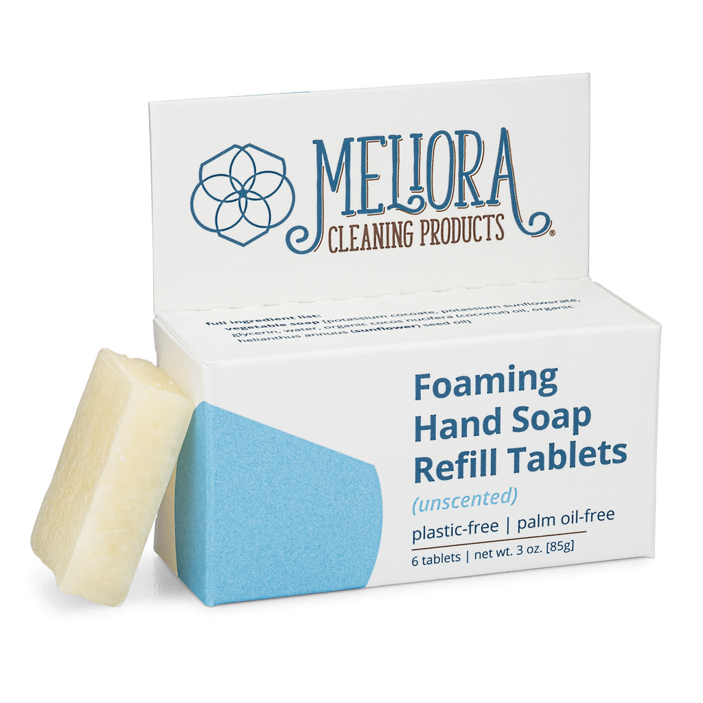 Meliora Foaming Hand Soap Refill Tablets, Unscented