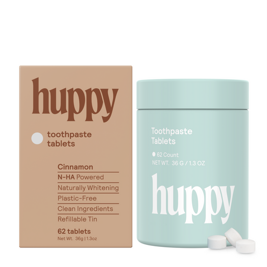Huppy Cinnamon Toothpaste Tablets, 62 Count