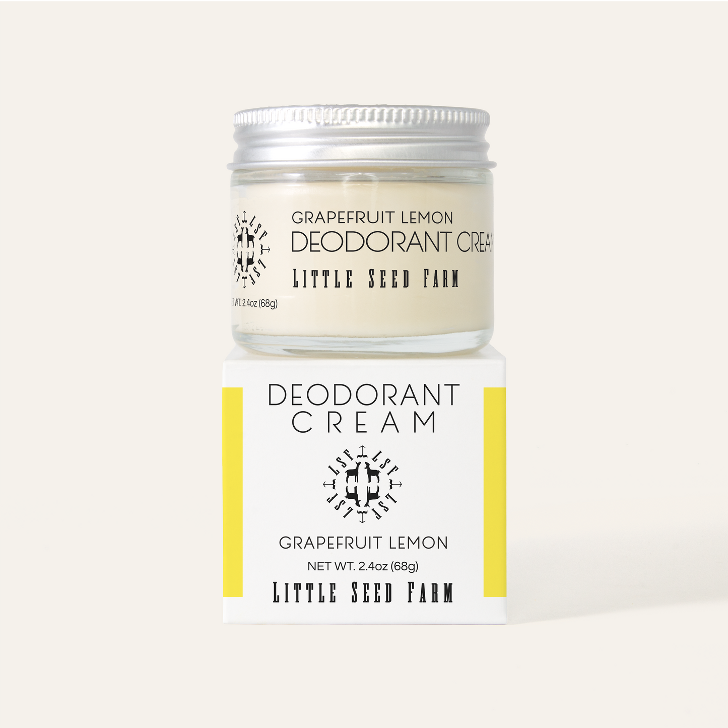 Little Seed Farm Grapefruit Lemon Deodorant Cream, 2.4 oz