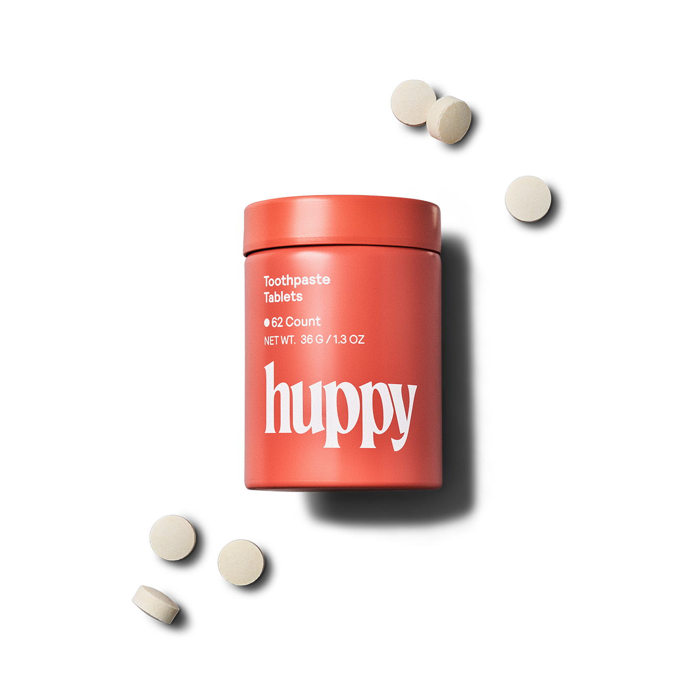 Huppy Kids Strawberry Toothpaste Tablets, 62 Count