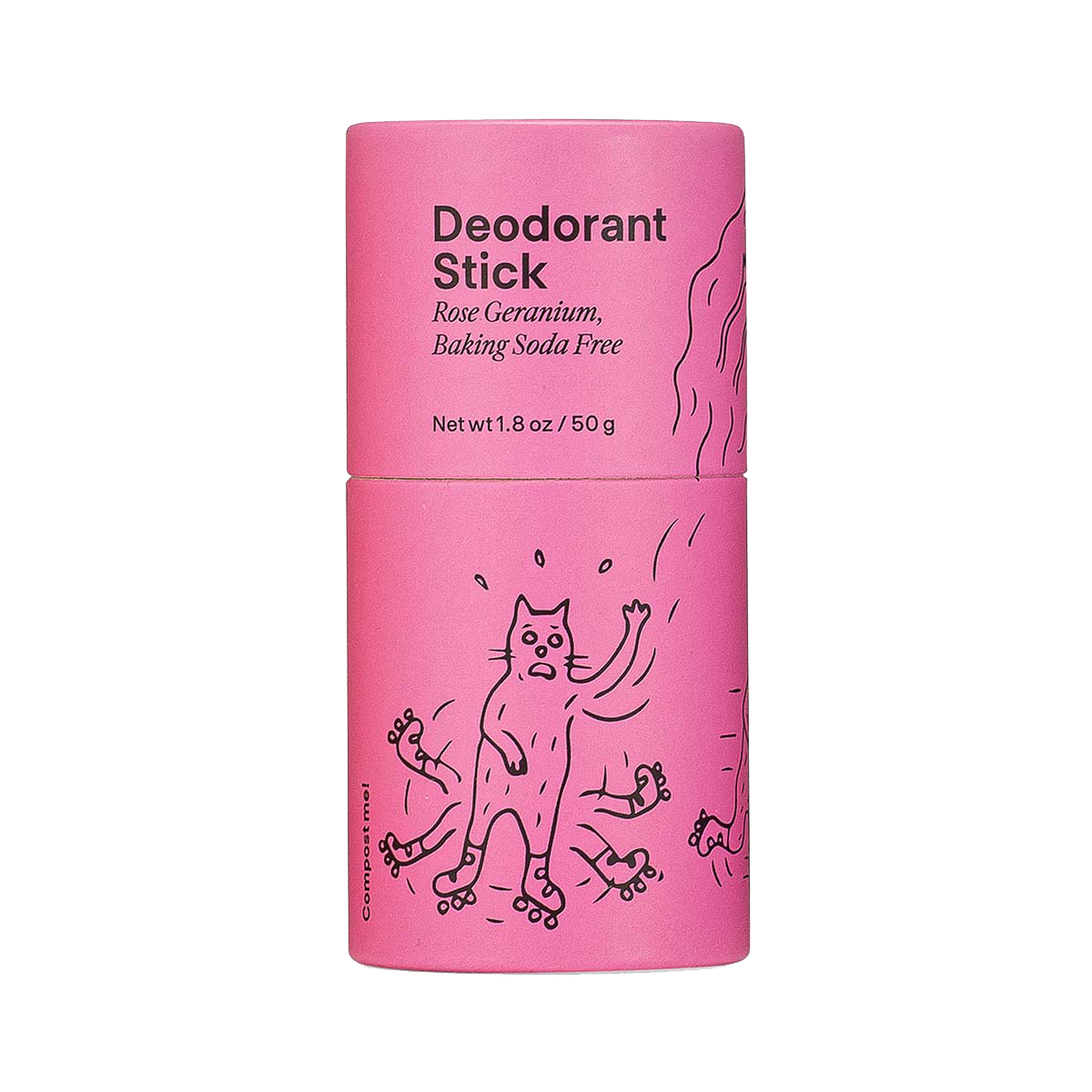 Meow Meow Tweet Rose Geranium Baking Soda-Free Deodorant Stick, 1.8 oz