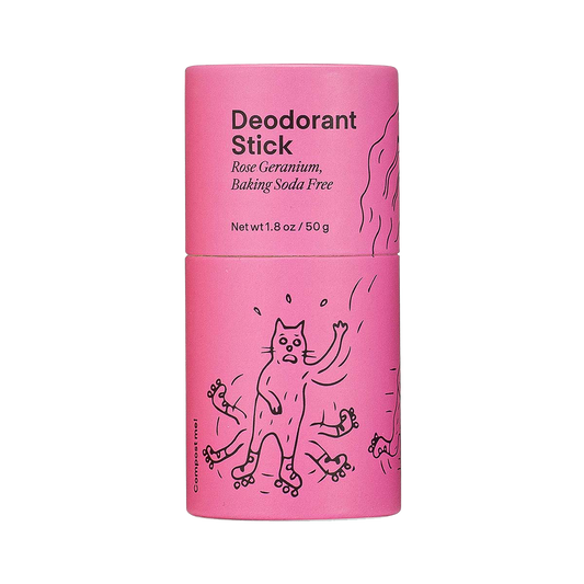 Meow Meow Tweet Rose Geranium Baking Soda-Free Deodorant Stick, 1.8 oz