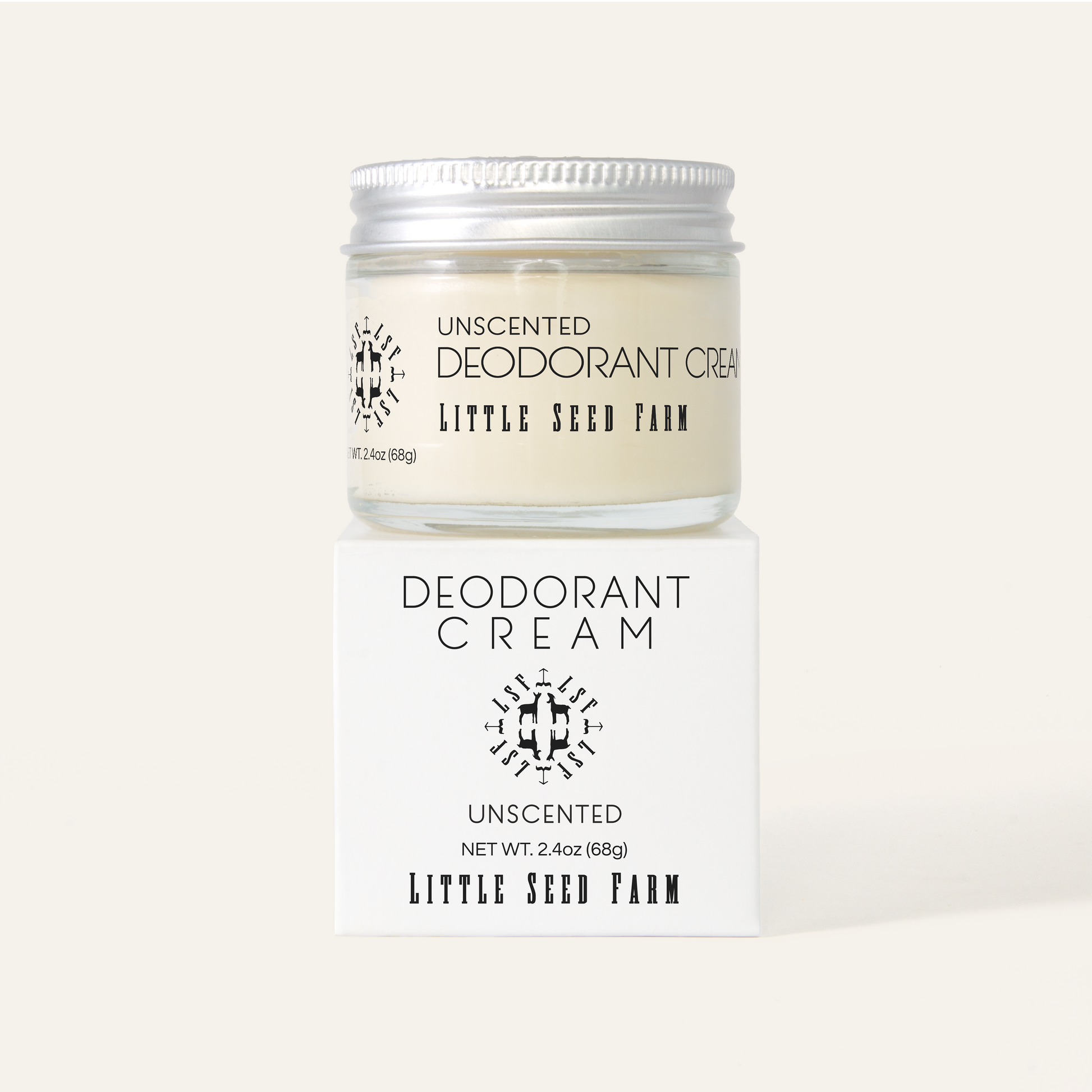 Little Seed Farm Unscented Deodorant Cream, 2.4 oz