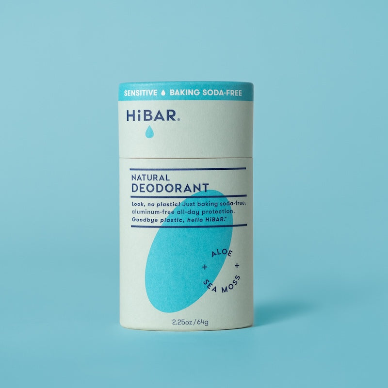 HiBAR Sensitive Aloe + Sea Moss Plastic-Free Deodorant, 2.25 oz