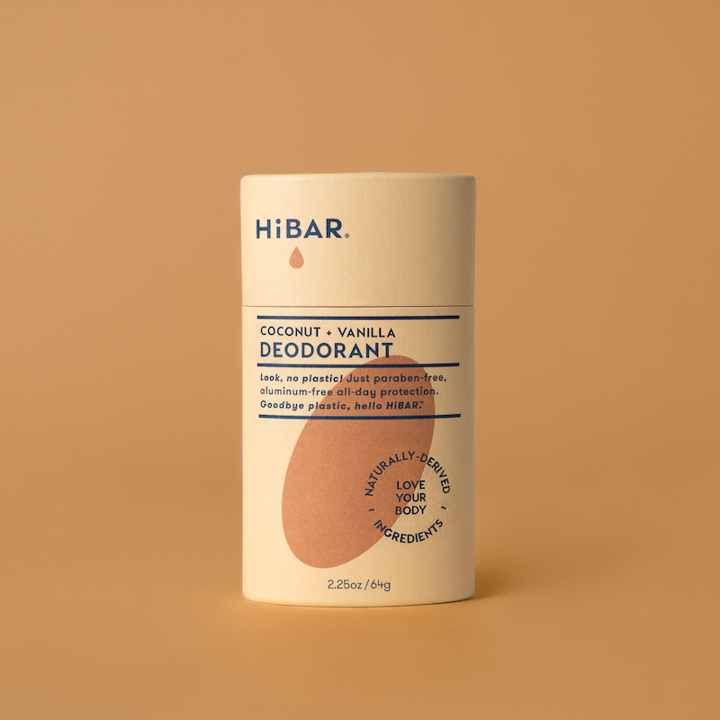 HiBAR Coconut + Vanilla Plastic-Free Deodorant, 2.25 oz